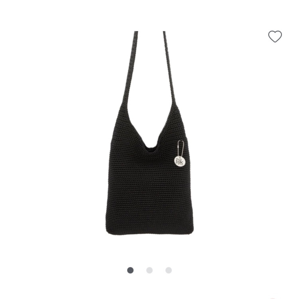 The Sak Oh Snap Black Crossbody Crocheted Purse